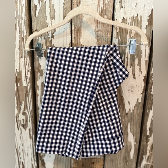 Talbots size 4 Chatham Crop Pants Navy Gingham - Picture 5 of 5
